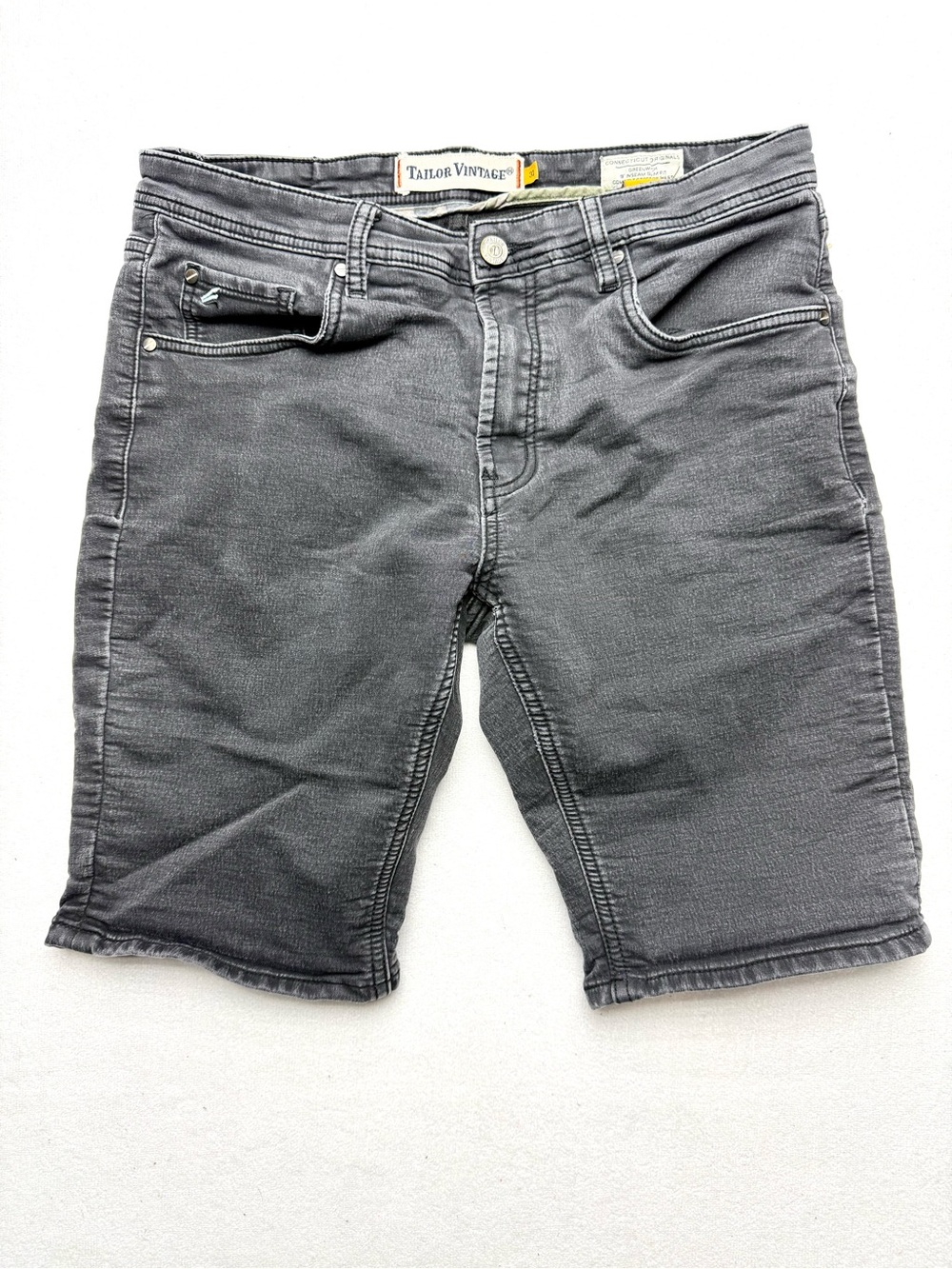 Tailor Vintage Charcoal Gray Men's Denim Shorts